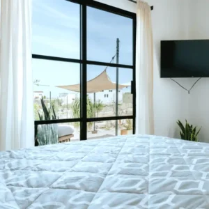 Casitas Pacifico bedroom big windows see outside