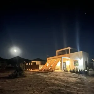 Casitas Pacifico property full moon night