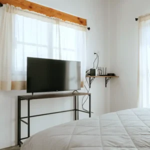 Casitas Pacifico bedroom and flat tv screen